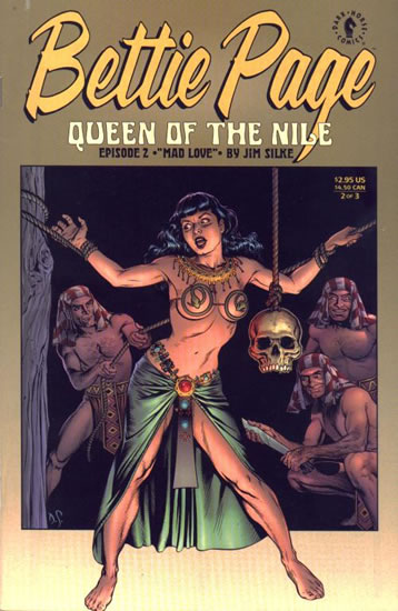 Bettie Page, Queen of the Nile #2, cover art by Dave Stevens