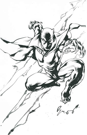 The Black Panther, pencils and inks by comics artist Buzz