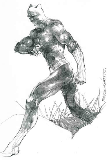 The Black Panther, pencils by comic artist Tony DeZuniga