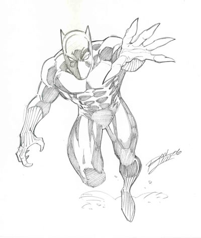 The Black Panther, pencils by comics artist Ron Lim