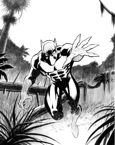 The Black Panther, pencils by Ron Lim, inks by Bob Almond