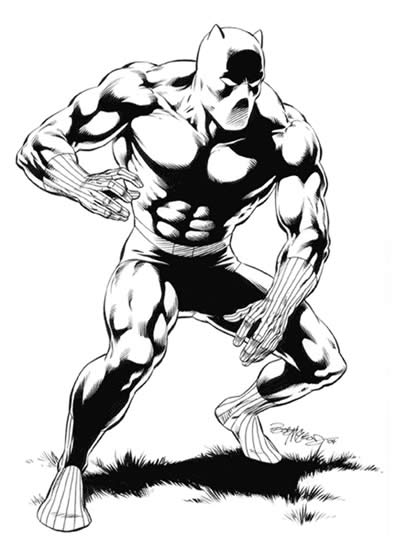 The Black Panther, pencils and inks by comics artist Bob McLeod