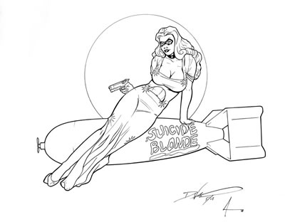 The Blonde Phantom, pencils by Dan Veesenmeyer, inks by Bob Almond