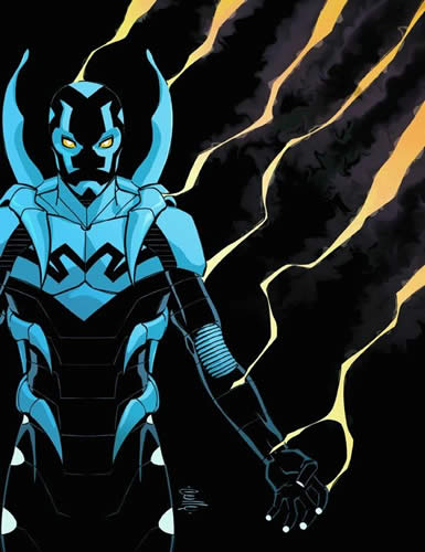 Blue Beetle III, pencils and inks by comics artist Cully Hamner