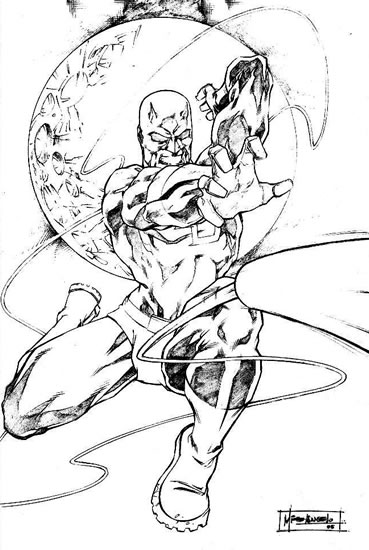 Daredevil, pencils by comics artist Michelangelo Almeida
