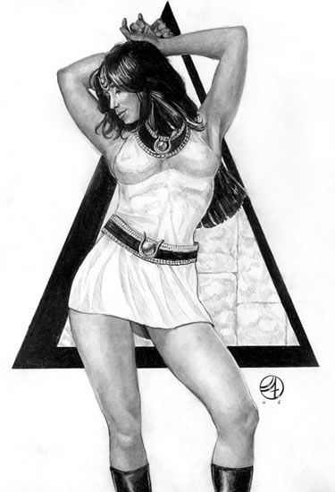 Isis, pencils by comics artist Jay Fife