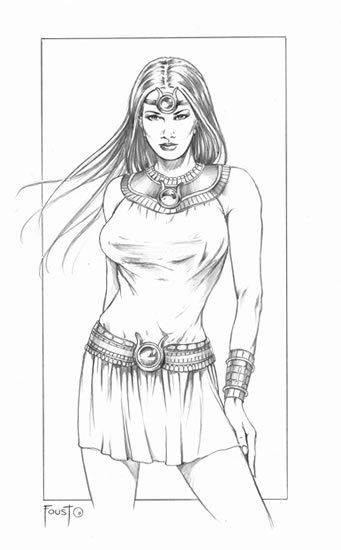 Isis, pencils by comics artist Mitch Foust