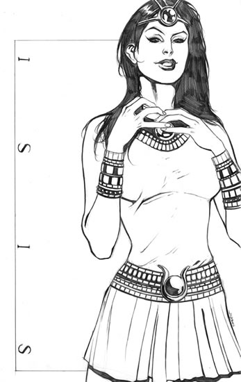 Isis, pencils by comics artist Shade (Scott Jones)