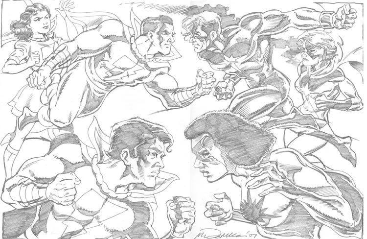 Marvels vs. Marvels, pencils by comics artist Luke McDonnell