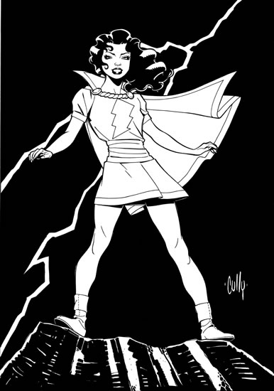 Mary Marvel, pencils and inks by comics artist Cully Hamner