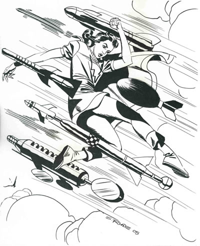 Mary Marvel, pencils and inks by comics artist Steve Rude