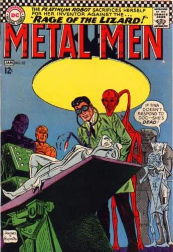 Metal Men issue 23, pencils by Ross Andru, inks by Mike Esposito