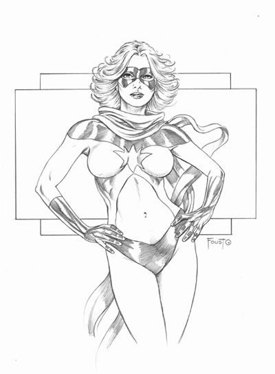 Ms. Marvel, pencils by comics artist Mitch Foust