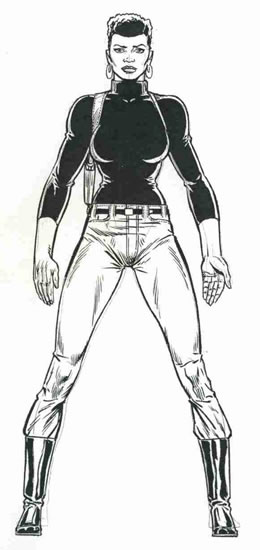 Misty Knight, pencils by Keith Pollard, inks by Josef Rubinstein