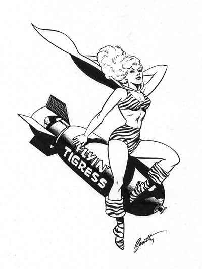 The Purple Tigress, pencils and inks by comics artist Terry Beatty