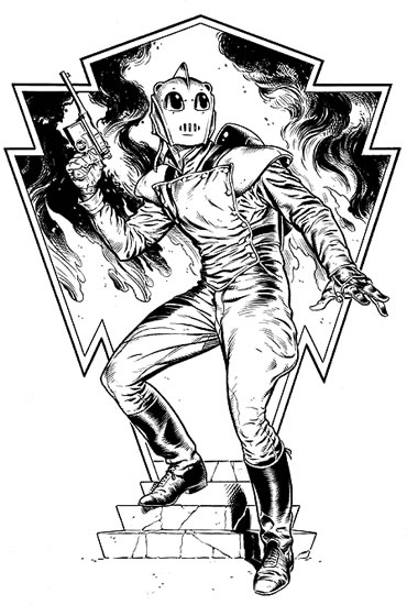 The Rocketeer, pencils and inks by Dave Stevens