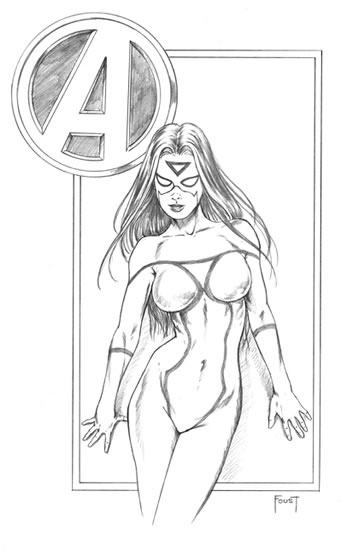 Spider-Woman (Jessica Drew), pencils by comics artist Mitch Foust