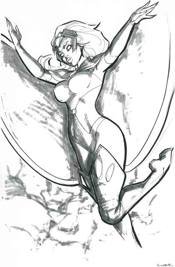 Storm, pencils and inks by comics artist Ale Garza