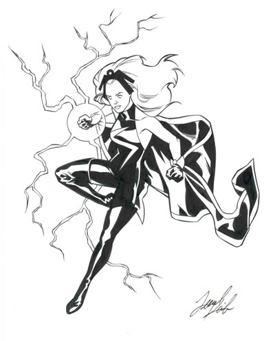 Storm, pencils and inks by comics artist Leonard Kirk