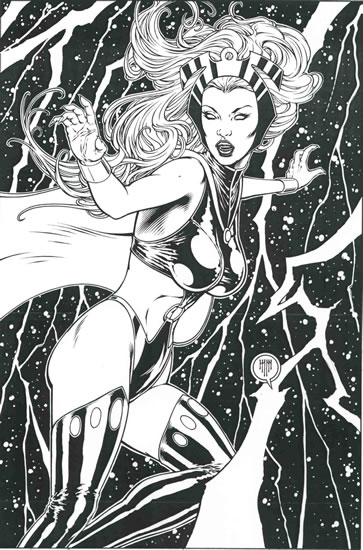 Storm, pencils and inks by comics artist Matt Martin