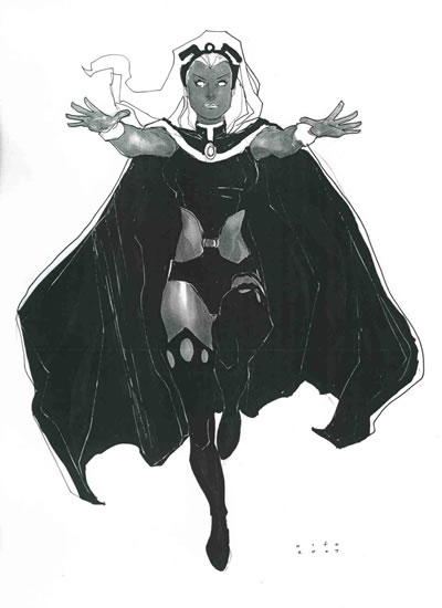 Storm, pencils and inks by comics artist Phil Noto