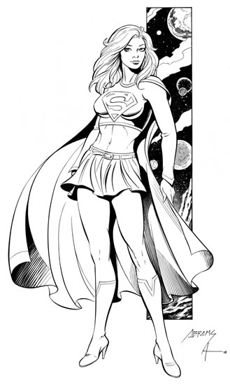 Supergirl, pencils by Paul Abrams, inks by Bob Almond
