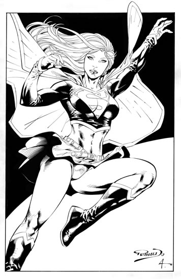 Supergirl, pencils by Ron Adrian, inks by Bob Almond
