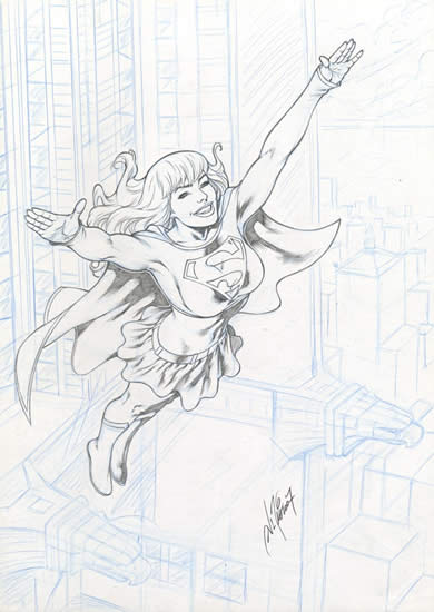 Supergirl, pencils by comics artist Al Rio