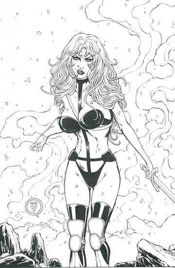 Taarna, pencils and inks by comics artist Matt Martin