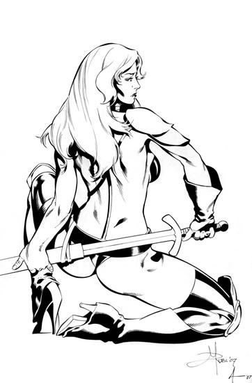 Taarna, pencils by Mel Rubi, inks by Bob Almond