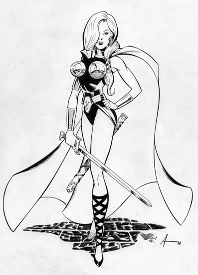 The Valkyrie, pencils by Michael Dooney, inks by Bob Almond