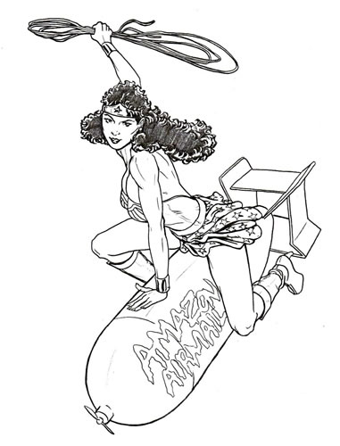Wonder Woman, pencils by comics artist Dan Veesenmeyer