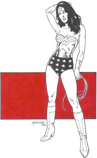 Wonder Woman, pencils and inks by comics artist Dan Adkins