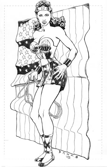 Wonder Woman, pencils and inks by comics artist Darryl Banks