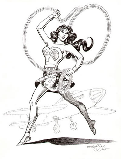Wonder Woman, pencils and inks by comics artist Ernie Chan