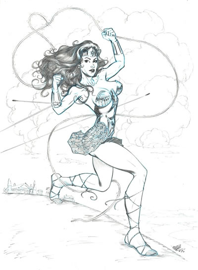 Wonder Woman, pencils by comics artist Michael Dooney