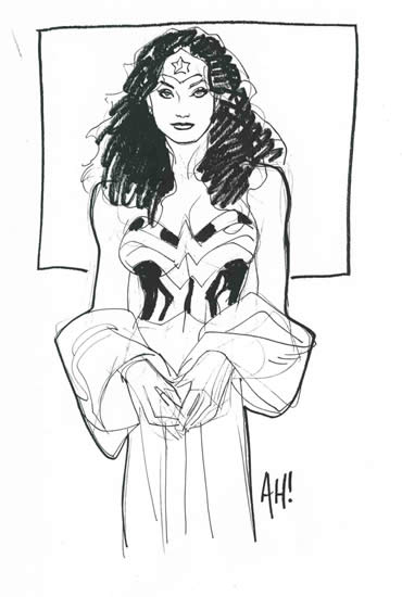 Wonder Woman, pencils and inks by comics artist Adam Hughes