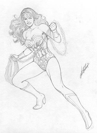 Wonder Woman, pencils by comics artist Al Rio