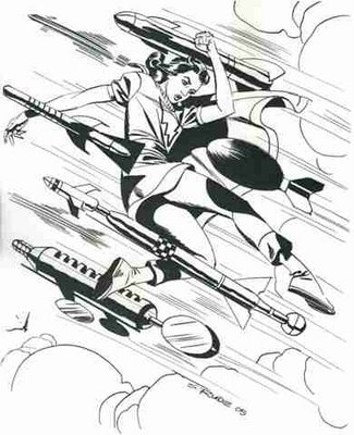 Mary Marvel, pencils and inks by comics artist Steve Rude
